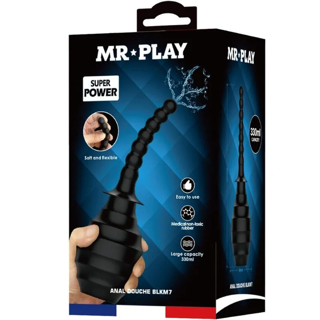 MR PLAY - LEISTUNGSSTARKER VIBRATOR MIT FERNBEDIENUNG ANALSTECKER SCHWARZ - Analdusche