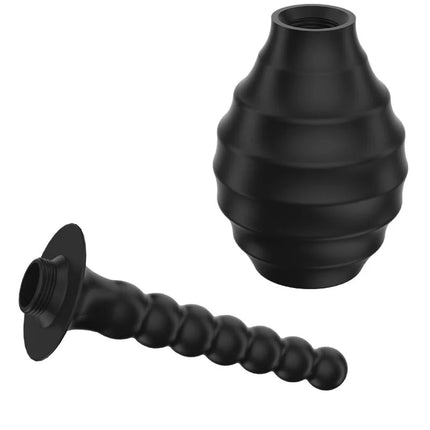 MR PLAY - LEISTUNGSSTARKER VIBRATOR MIT FERNBEDIENUNG ANALSTECKER SCHWARZ - Analdusche