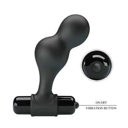 MR PLAY - SCHWARZER SILIKON-VIBRATOR-ANALSTECKER - Analplug