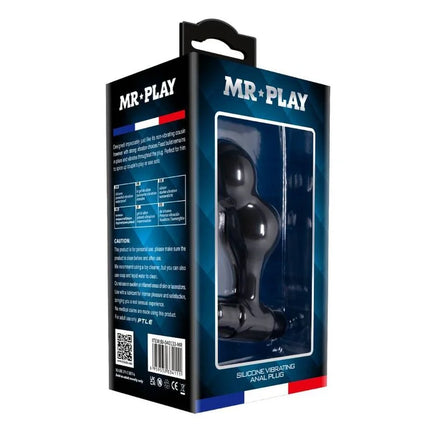 MR PLAY - SCHWARZER SILIKON-VIBRATOR-ANALSTECKER - Analplug