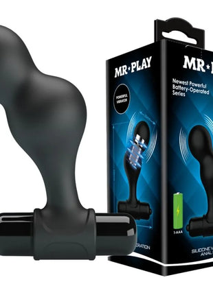 MR PLAY - SCHWARZER SILIKON-VIBRATOR-ANALSTECKER - Analplug