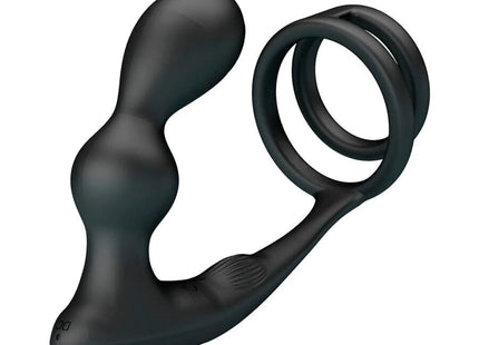 MR PLAY - VIBRIERENDER ANALPLUG MIT PENISRING UND FERNBEDIENUNG