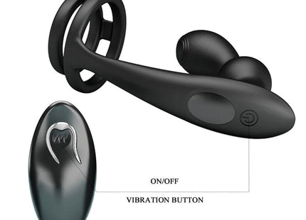 MR PLAY - VIBRIERENDER ANALPLUG MIT PENISRING UND FERNBEDIENUNG