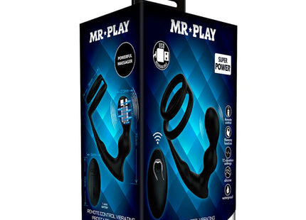 MR PLAY - VIBRIERENDER ANALPLUG MIT PENISRING UND FERNBEDIENUNG