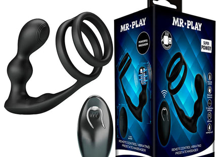 MR PLAY - VIBRIERENDER ANALPLUG MIT PENISRING UND FERNBEDIENUNG