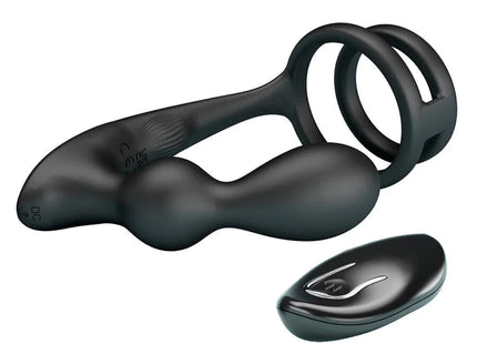 MR PLAY - VIBRIERENDER ANALPLUG MIT PENISRING UND FERNBEDIENUNG