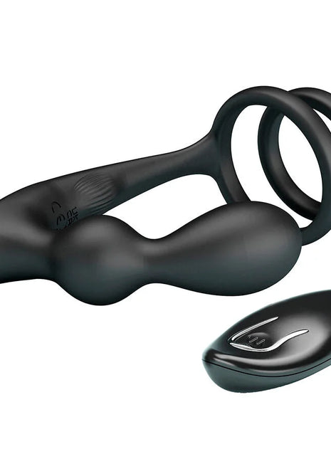 MR PLAY - VIBRIERENDER ANALPLUG MIT PENISRING UND FERNBEDIENUNG