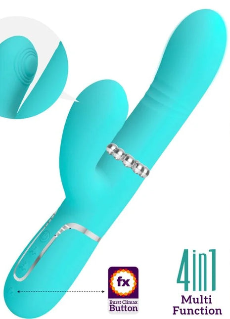 MULTIFUNKTIONS-G-SPOT-VIBRATOR - AQUA - Rabbit-Vibratoren