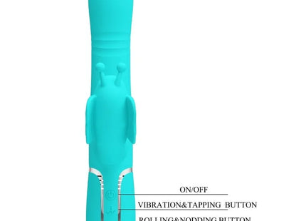 MULTIFUNKTIONS-RABBIT-VIBRATOR 4 IN 1 SCHMETTERLING - AQUAGRÜN - Rabbit-Vibratoren