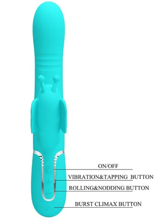 MULTIFUNKTIONS-RABBIT-VIBRATOR 4 IN 1 SCHMETTERLING - AQUAGRÜN - Rabbit-Vibratoren