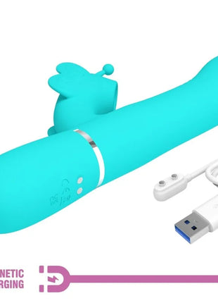 MULTIFUNKTIONS-RABBIT-VIBRATOR 4 IN 1 SCHMETTERLING - AQUAGRÜN - Rabbit-Vibratoren