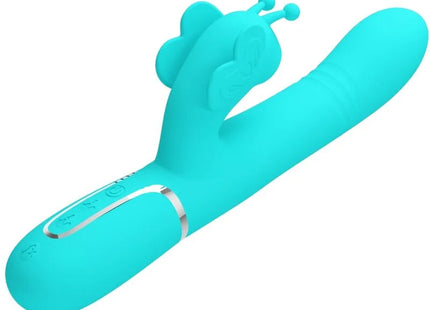 MULTIFUNKTIONS-RABBIT-VIBRATOR 4 IN 1 SCHMETTERLING - AQUAGRÜN - Rabbit-Vibratoren