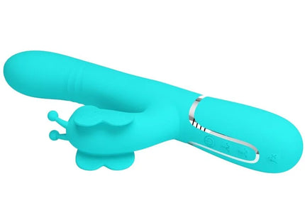 MULTIFUNKTIONS-RABBIT-VIBRATOR 4 IN 1 SCHMETTERLING - AQUAGRÜN - Rabbit-Vibratoren