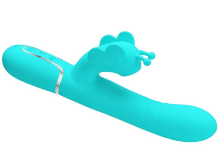 MULTIFUNKTIONS-RABBIT-VIBRATOR 4 IN 1 SCHMETTERLING - AQUAGRÜN - Rabbit-Vibratoren