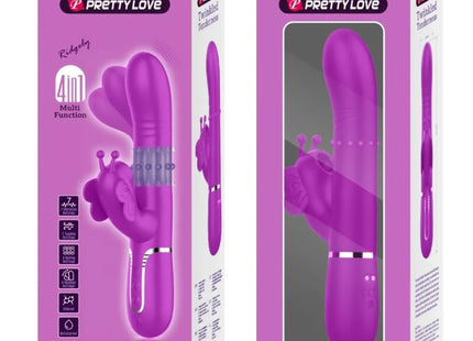 MULTIFUNKTIONS-RABBIT-VIBRATOR 4 IN 1 SCHMETTERLING - FUCHSIA - Rabbit-Vibratoren