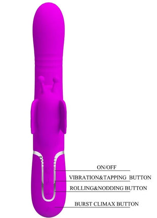 MULTIFUNKTIONS-RABBIT-VIBRATOR 4 IN 1 SCHMETTERLING - FUCHSIA - Rabbit-Vibratoren
