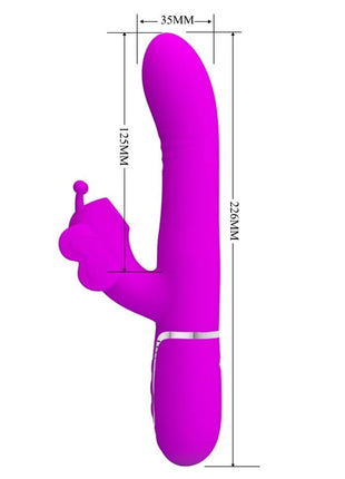 MULTIFUNKTIONS-RABBIT-VIBRATOR 4 IN 1 SCHMETTERLING - FUCHSIA - Rabbit-Vibratoren