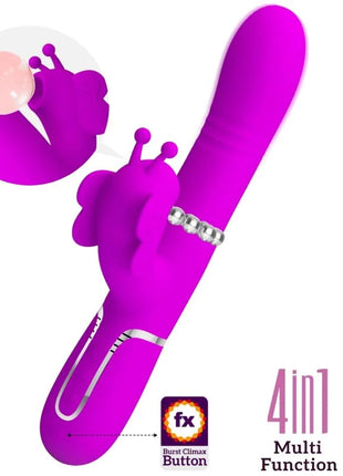 MULTIFUNKTIONS-RABBIT-VIBRATOR 4 IN 1 SCHMETTERLING - FUCHSIA - Rabbit-Vibratoren