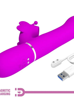 MULTIFUNKTIONS-RABBIT-VIBRATOR 4 IN 1 SCHMETTERLING - FUCHSIA - Rabbit-Vibratoren