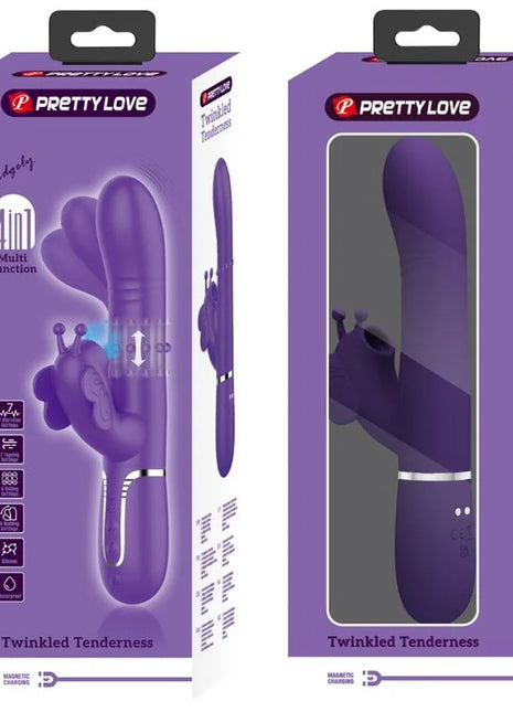 MULTIFUNKTIONS RABBIT-VIBRATOR 4 IN 1 SCHMETTERLING - Rabbit-Vibratoren