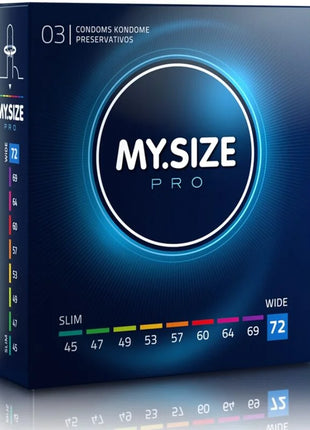 MY SIZE PRO Kondome – 45 bis 72 mm (3/10/36/80 Einheiten) - 72 MM / 3 - Kondome