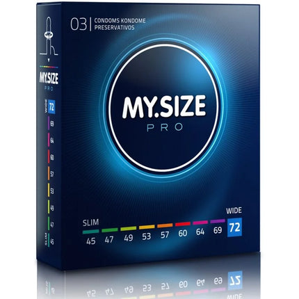 MY SIZE PRO Kondome – 45 bis 72 mm (3/10/36/80 Einheiten) - 72 MM / 3 - Kondome