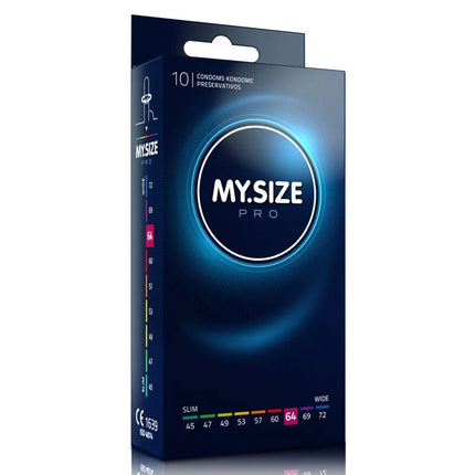 MY SIZE PRO Kondome – 45 bis 72 mm (3/10/36/80 Einheiten) - 64 MM / 10 - Kondome