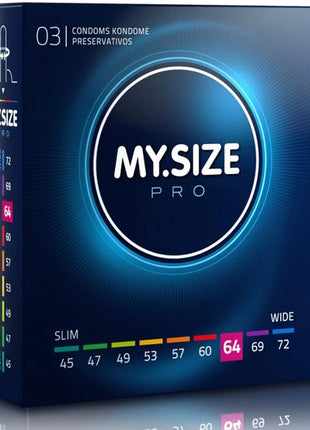 MY SIZE PRO Kondome – 45 bis 72 mm (3/10/36/80 Einheiten) - 64 MM / 3 - Kondome