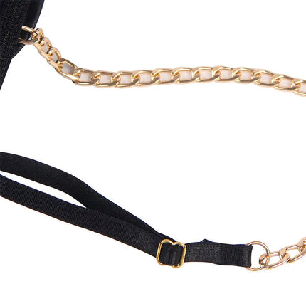 Mystique Noir - Eleganter Body mit Kettenträgern - Bodys