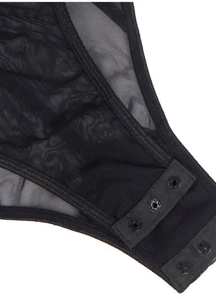 Mystique Noir - Eleganter Body mit Kettenträgern - Bodys