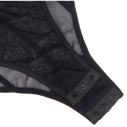 Mystique Noir - Eleganter Body mit Kettenträgern - Bodys
