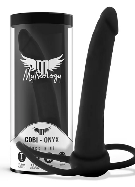 MYTHOLOGY - COBI ONYX ANAL DILDO MIT SCHWANZ- UND HODENRING 13 CM SILIKON
