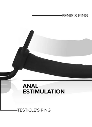 MYTHOLOGY - COBI ONYX ANAL DILDO MIT SCHWANZ- UND HODENRING 13 CM SILIKON