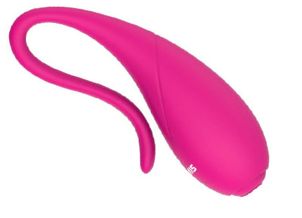 Vibrant pink silikon vibrator kokosnuss von nalone mit gebogenem griff und glattem tropfenförmigem körper