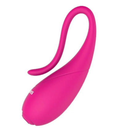 Nalone coco vibrator klemmens sleek pink silicone toy with smooth curved design and integrated loop handle