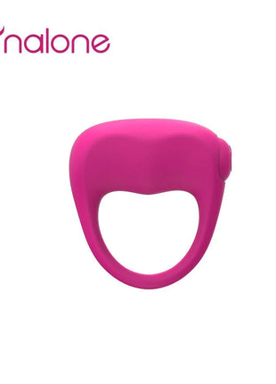 Vibrationsring nalone vibrierender liebe rosa aus silikon mit glatter oberfläche und seitlichem knopfdruck