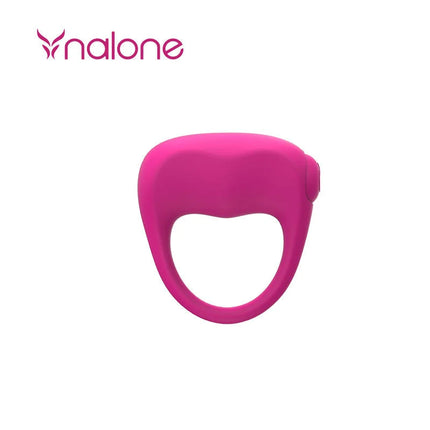 Vibrationsring nalone vibrierender liebe rosa aus silikon mit glatter oberfläche und seitlichem knopfdruck