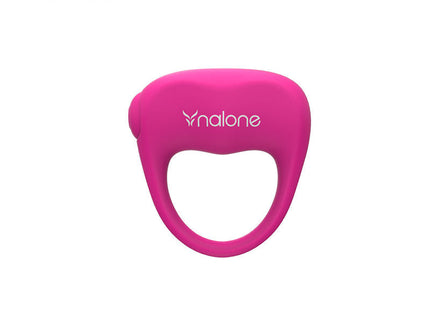 Pink nalone silikonring mit glattem design und kleinem knopf seitlich als vibrierender liebe vibrationsring