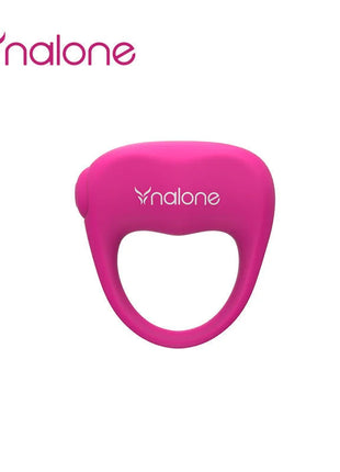 Pink nalone silikonring mit glattem design und kleinem knopf seitlich als vibrierender liebe vibrationsring