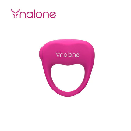 Pink nalone silikonring mit glattem design und kleinem knopf seitlich als vibrierender liebe vibrationsring