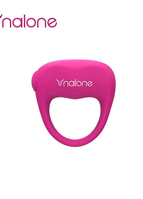 Pink nalone silikonring mit glattem design und kleinem knopf seitlich als vibrierender liebe vibrationsring