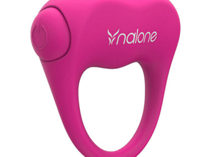 Pink silikonring mit power-knopf und nalone branding vibrierrender liebe rosa vibrationsring