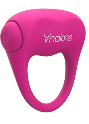 Pink silikonring mit power-knopf und nalone branding vibrierrender liebe rosa vibrationsring