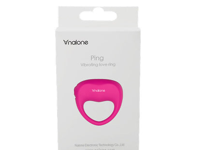 Nalone pinker silikon vibrationring in weißer box für intime stimulierung