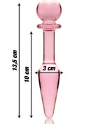 NEBULA SERIES BY IBIZA - MODEL 7 ANALPLUG BOROSILIKATGLAS KLAR 13.5 CM -O- 3 CM - Analplug