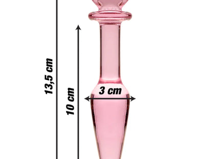 NEBULA SERIES BY IBIZA - MODEL 7 ANALPLUG BOROSILIKATGLAS KLAR 13.5 CM -O- 3 CM - Analplug