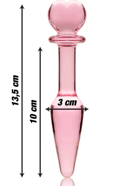 NEBULA SERIES BY IBIZA - MODEL 7 ANALPLUG BOROSILIKATGLAS KLAR 13.5 CM -O- 3 CM - Analplug