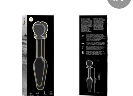 NEBULA SERIES BY IBIZA - MODEL 7 ANALPLUG BOROSILIKATGLAS KLAR 13.5 CM -O- 3 CM - Analplug