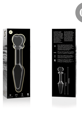 NEBULA SERIES BY IBIZA - MODEL 7 ANALPLUG BOROSILIKATGLAS KLAR 13.5 CM -O- 3 CM - Analplug