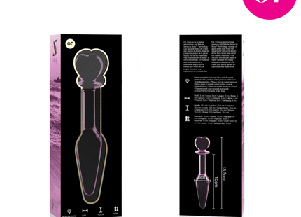 NEBULA SERIES BY IBIZA - MODEL 7 ANALPLUG BOROSILIKATGLAS KLAR 13.5 CM -O- 3 CM - Analplug